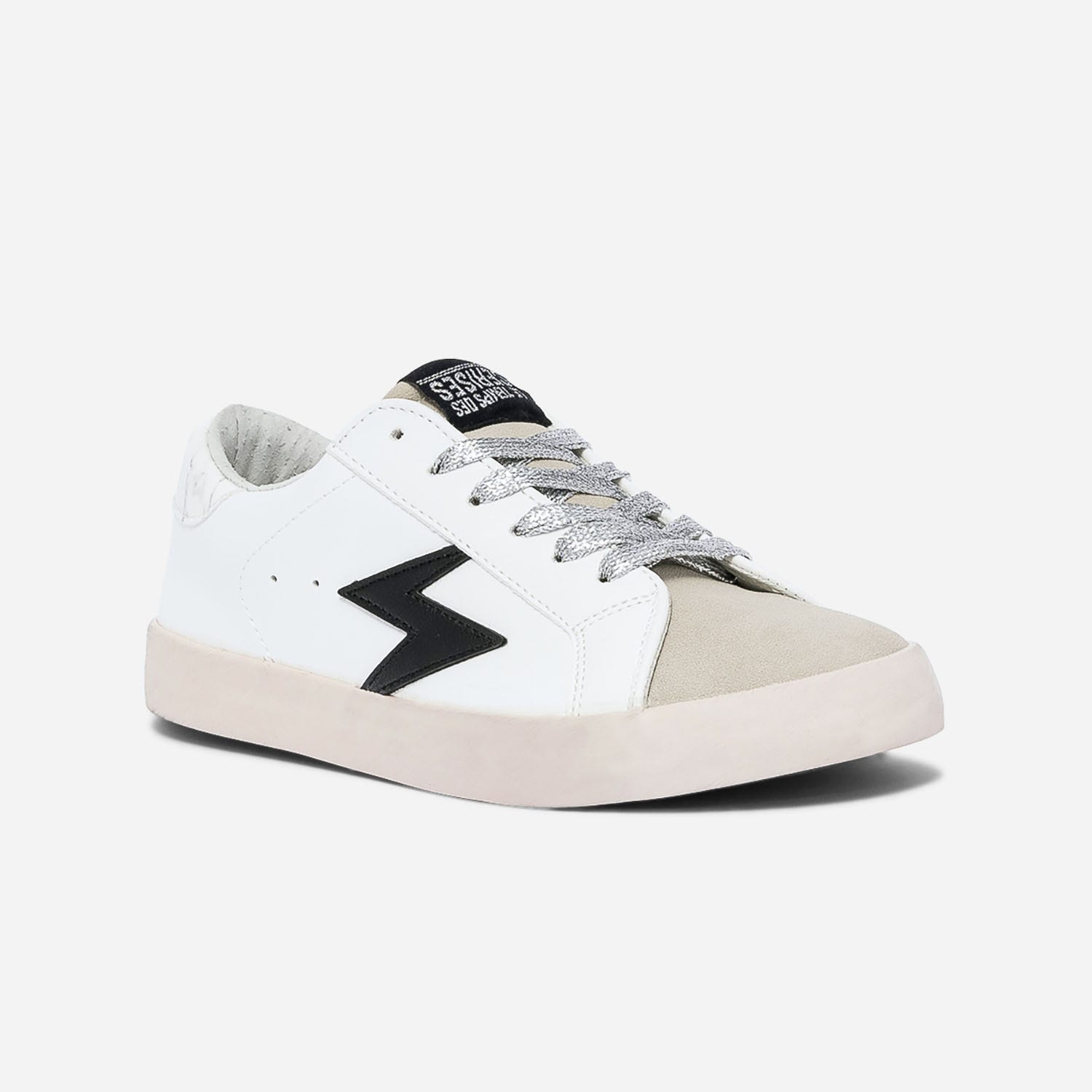 Tennis LE TEMPS DES CERISES blanc et beige