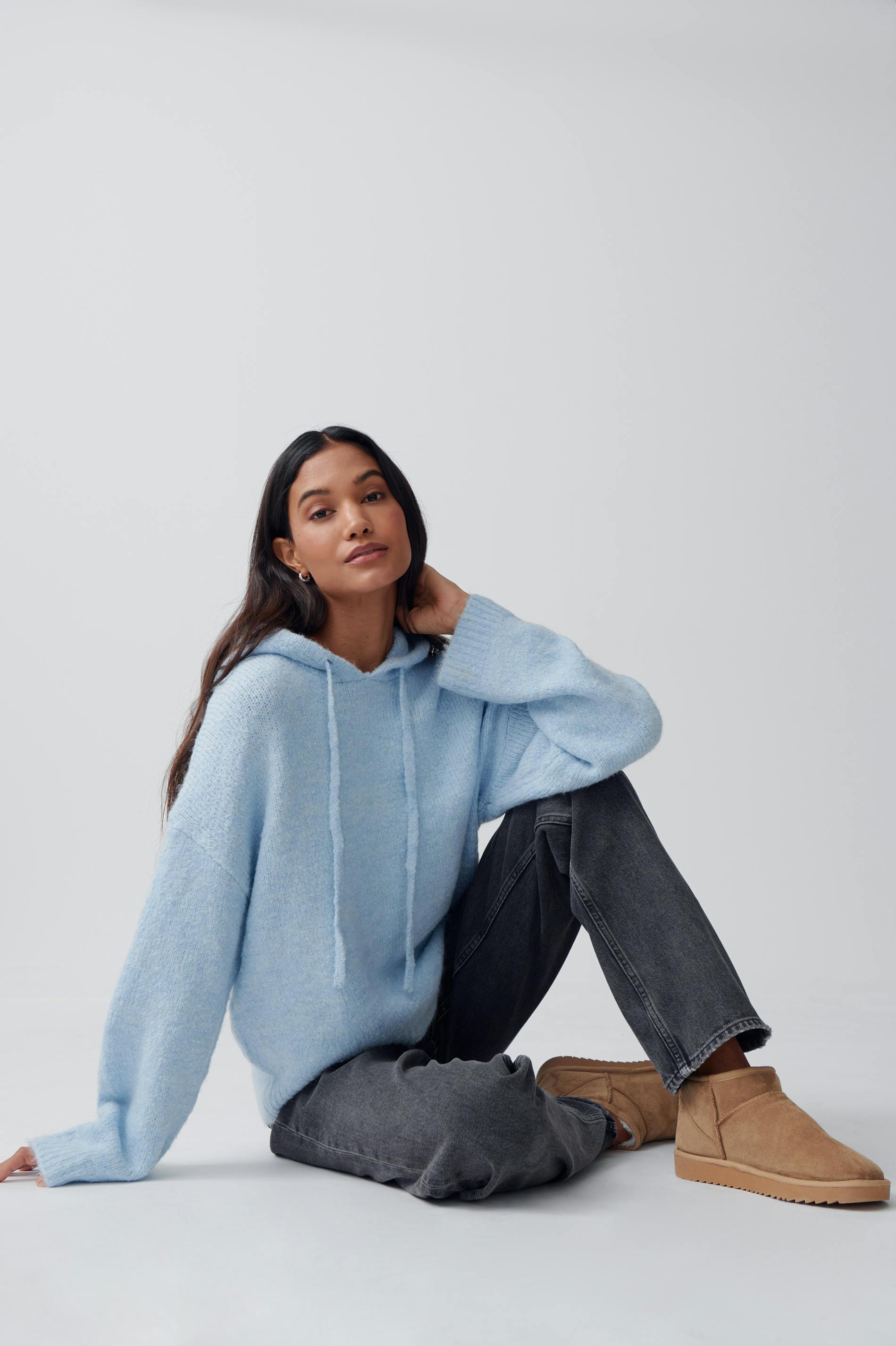 Knitted hoodie