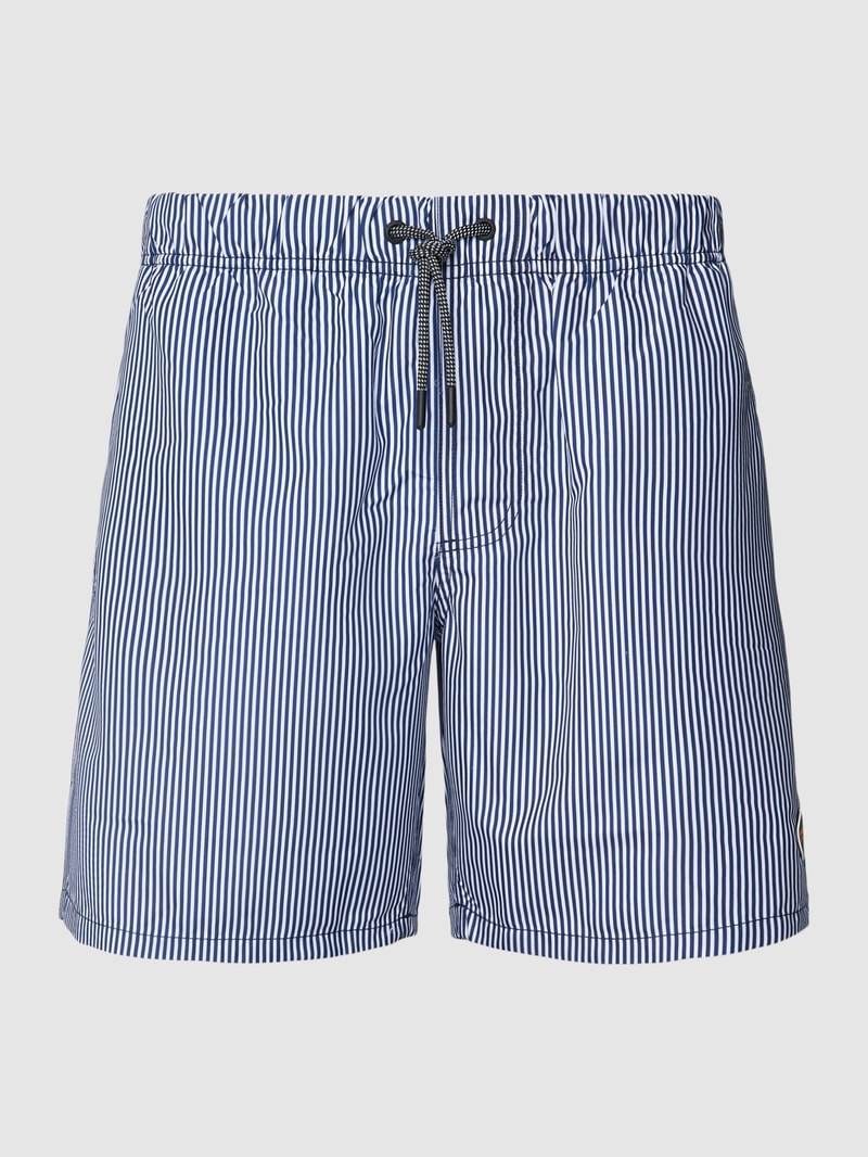 Badehose mit Streifenmuster in dunkelblau