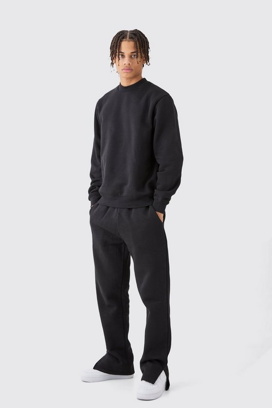 Sweatshirt-Trainingsanzug mit geteiltem Saum