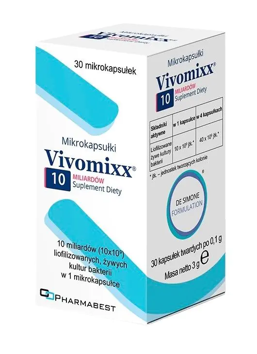 Vivomixx Micro, dodatak prehrani koji sadrži žive bakterijske kulture, kapsule