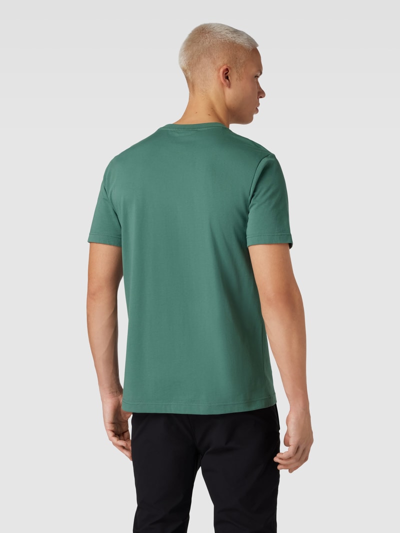 T-Shirt mit Label-Print und Rundhalsausschnitt in grün