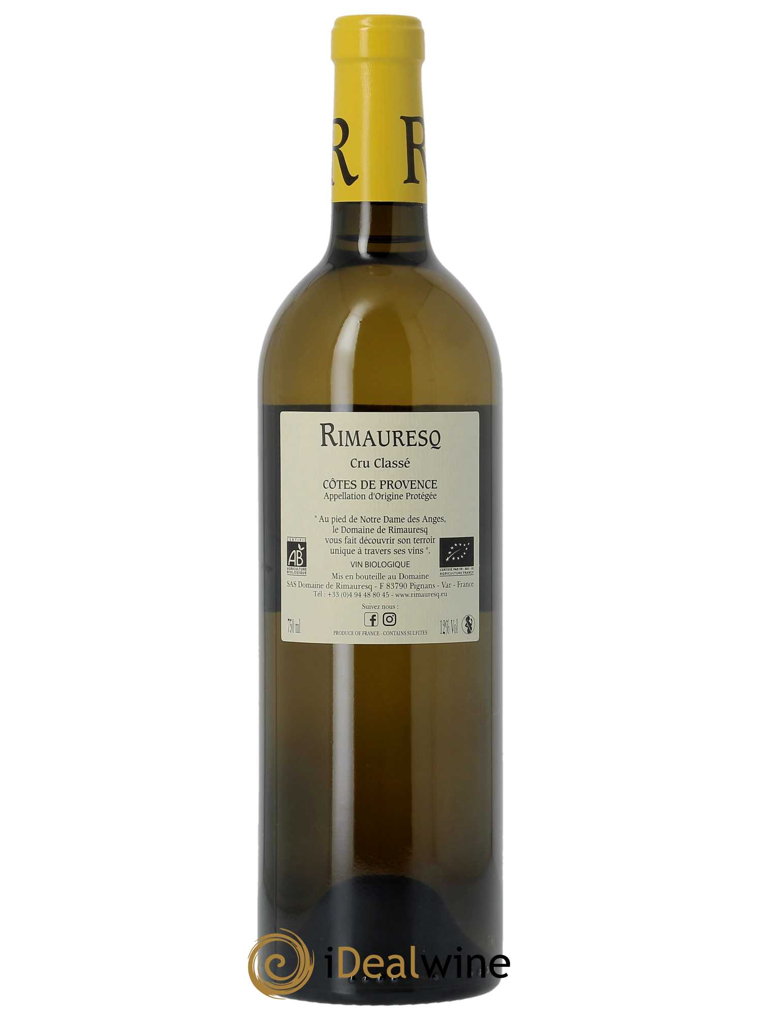 Côtes de Provence Rimauresq R de Rimauresq  2021 - Lot de 1 Bouteille
