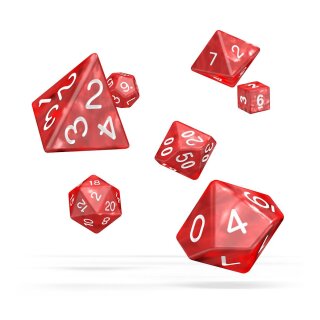 Oakie Doakie Dice Würfel RPG-Set Marble - Rot (7)