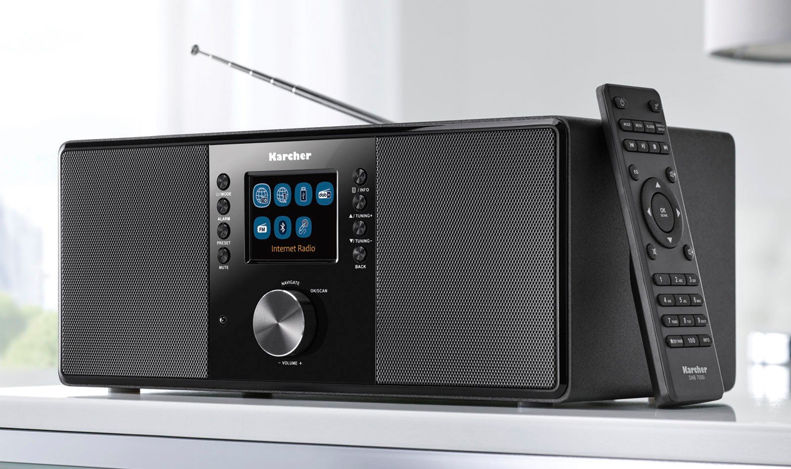 Karcher DAB 7000i Internet-Radio (Digitalradio (DAB), FM-Tuner mit RDS, Internetradio, UKW mit RDS, 14 W)