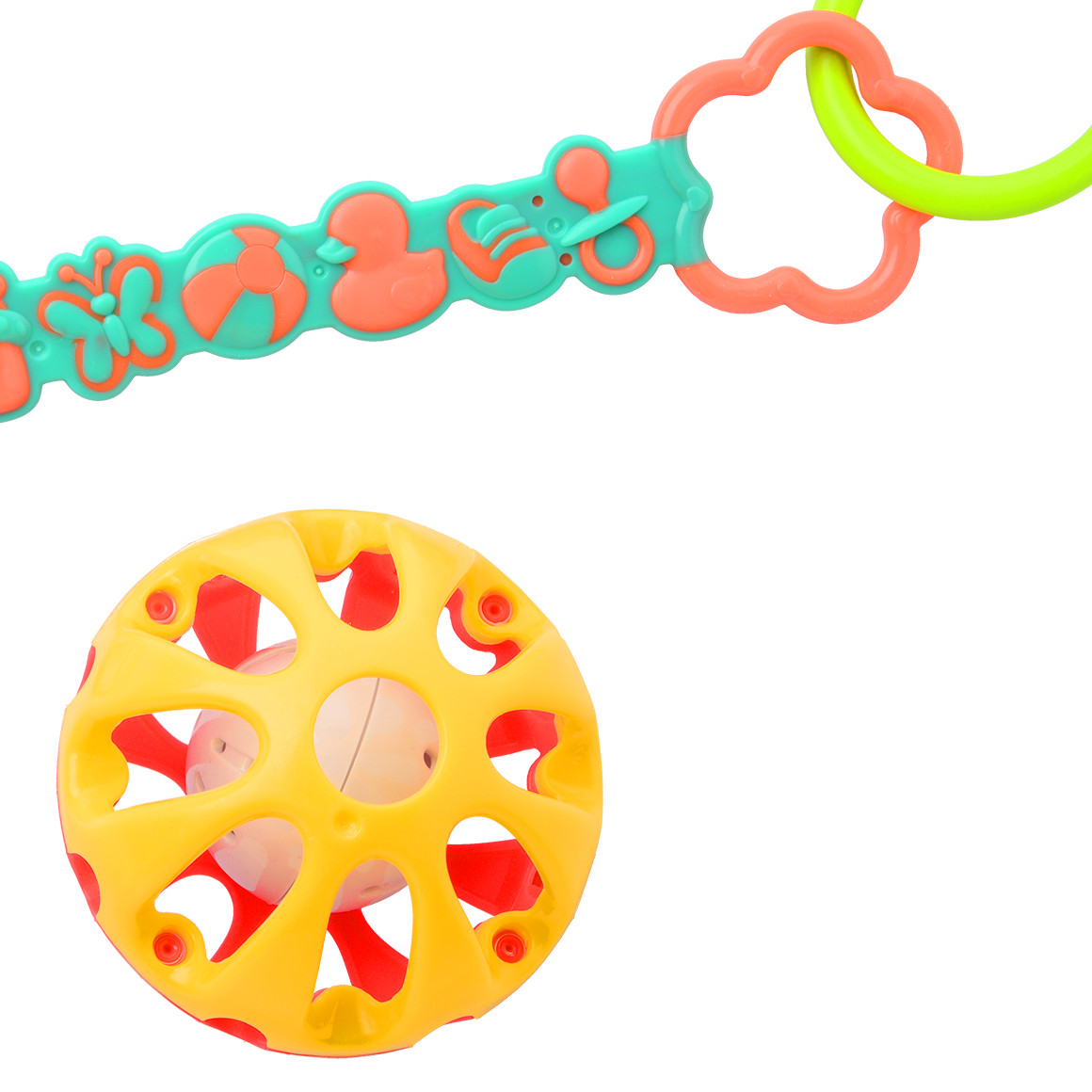 Baby Klangball mit Kette für unterwegs
