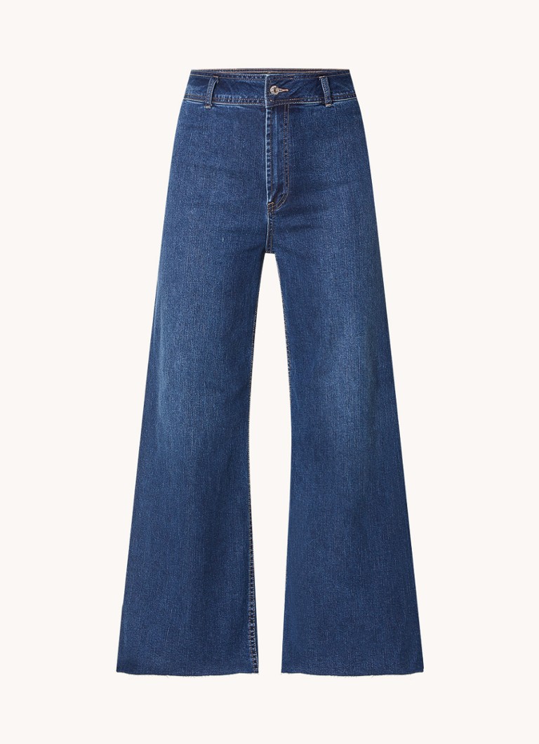 Articles Of Society Carine high waist flared cropped jeans with dark wash