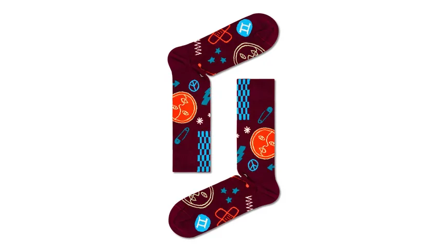 Happy Socks Unisex Socken Gemini dark red