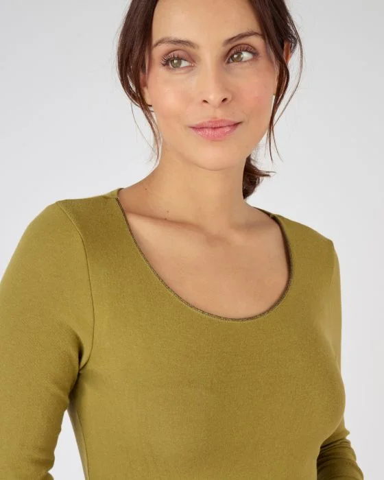 Tee-shirt manches longues Thermolactyl Sensitive, biais fils brillants