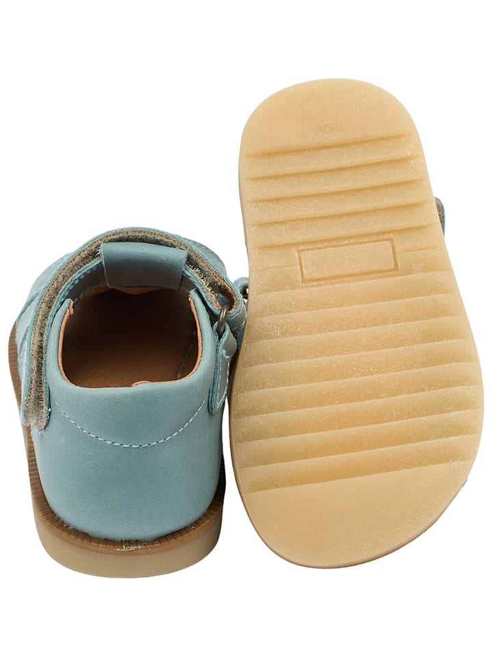 POM POM Leder-Halbsandalen in Blau günstig kaufen