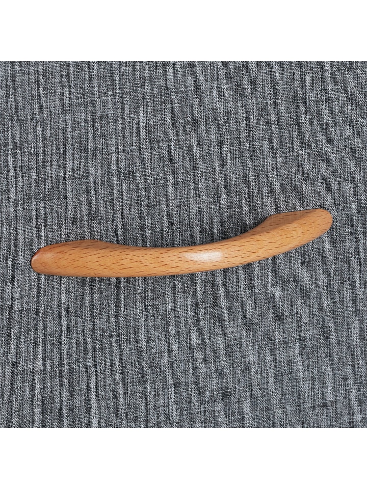 relaxdays Wäschekorb in Hellgrau/ Natur - (B)35 x (H)64 x (T)35 cm günstig kaufen onesize