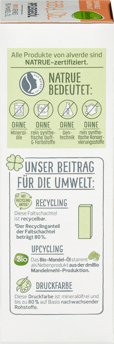 Babyöl 100% reines Bio-Mandelöl, 100 ml