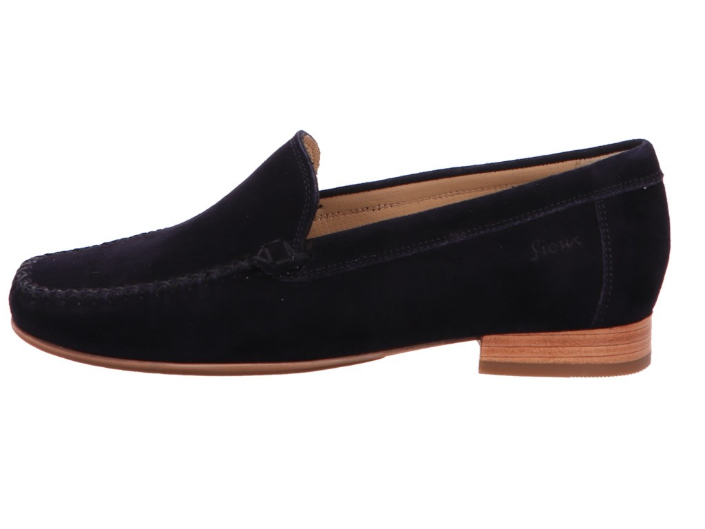 SIOUX Sportliche Slipper blau Mokassin Slipper