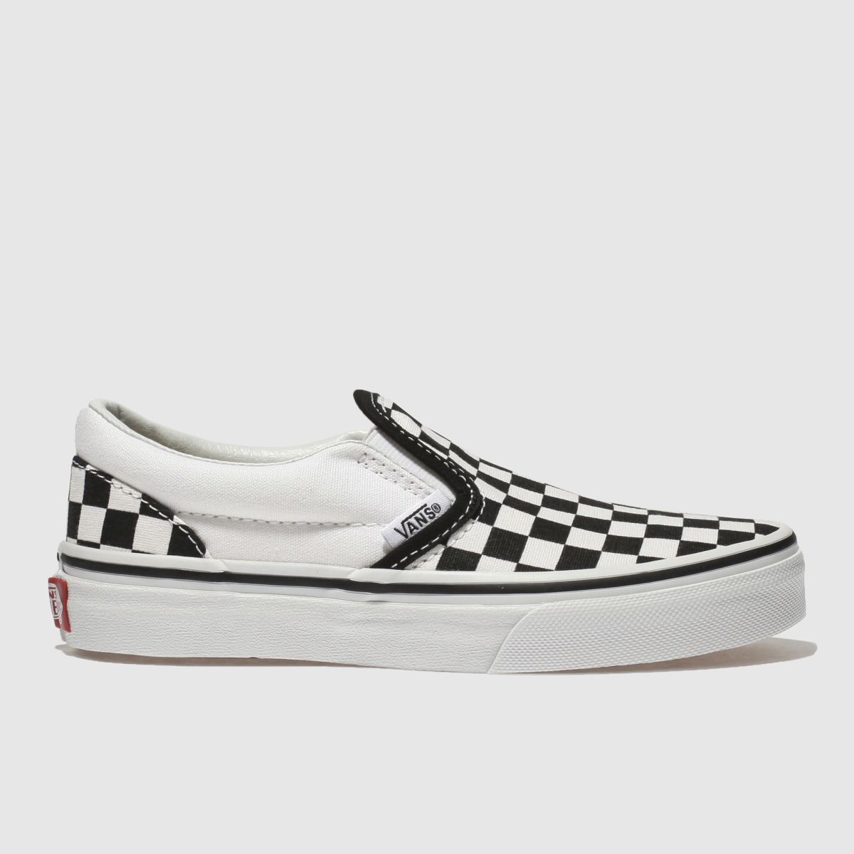 Vans fekete és krémszínű klasszikus slip-on junior tornacipő