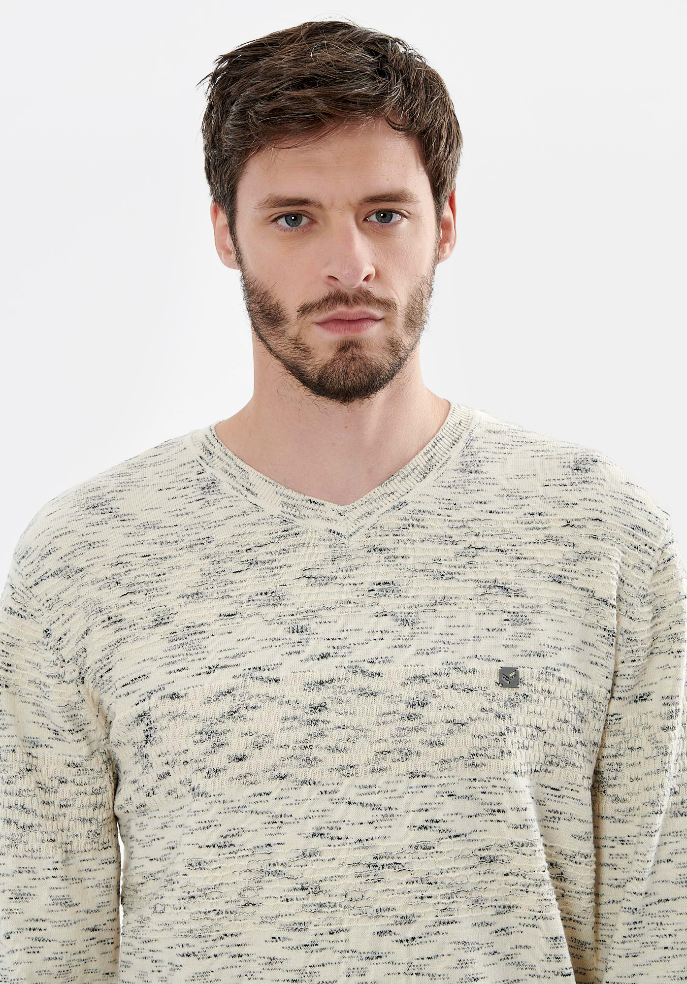 VIRGO  Pull écru homme
