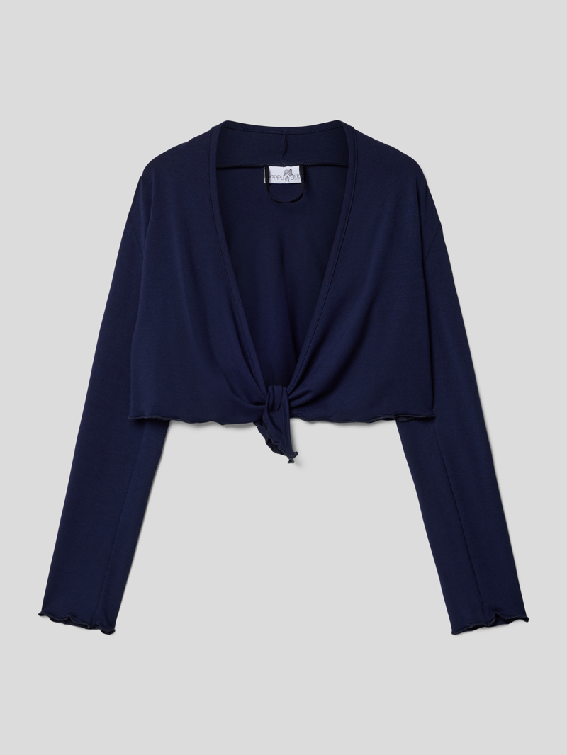 Bolero mit Muschelsaum in marineblau