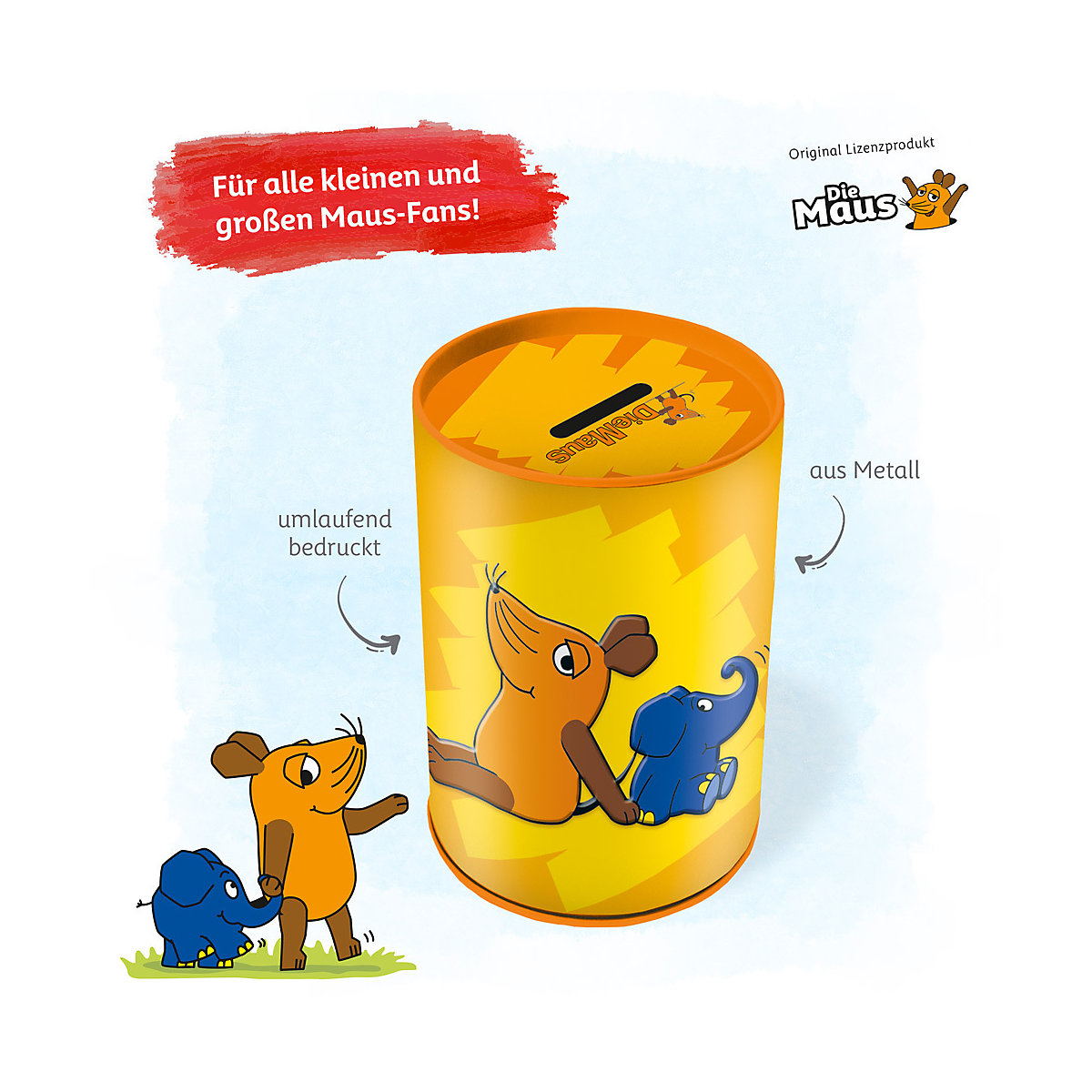 Spardose Die Maus und der Elefant