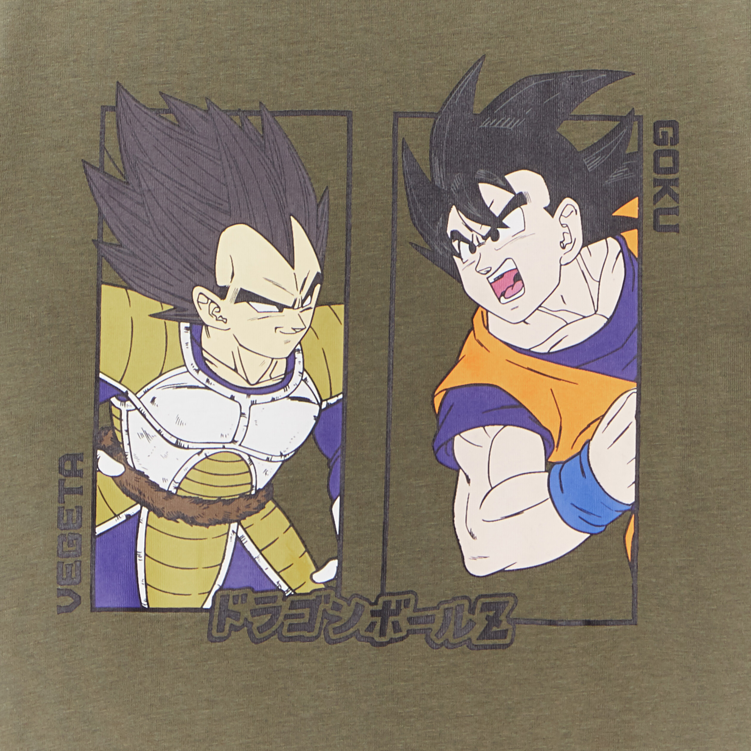 T-shirt manches courtes Dragon Ball Z vert kaki garçon | La Halle