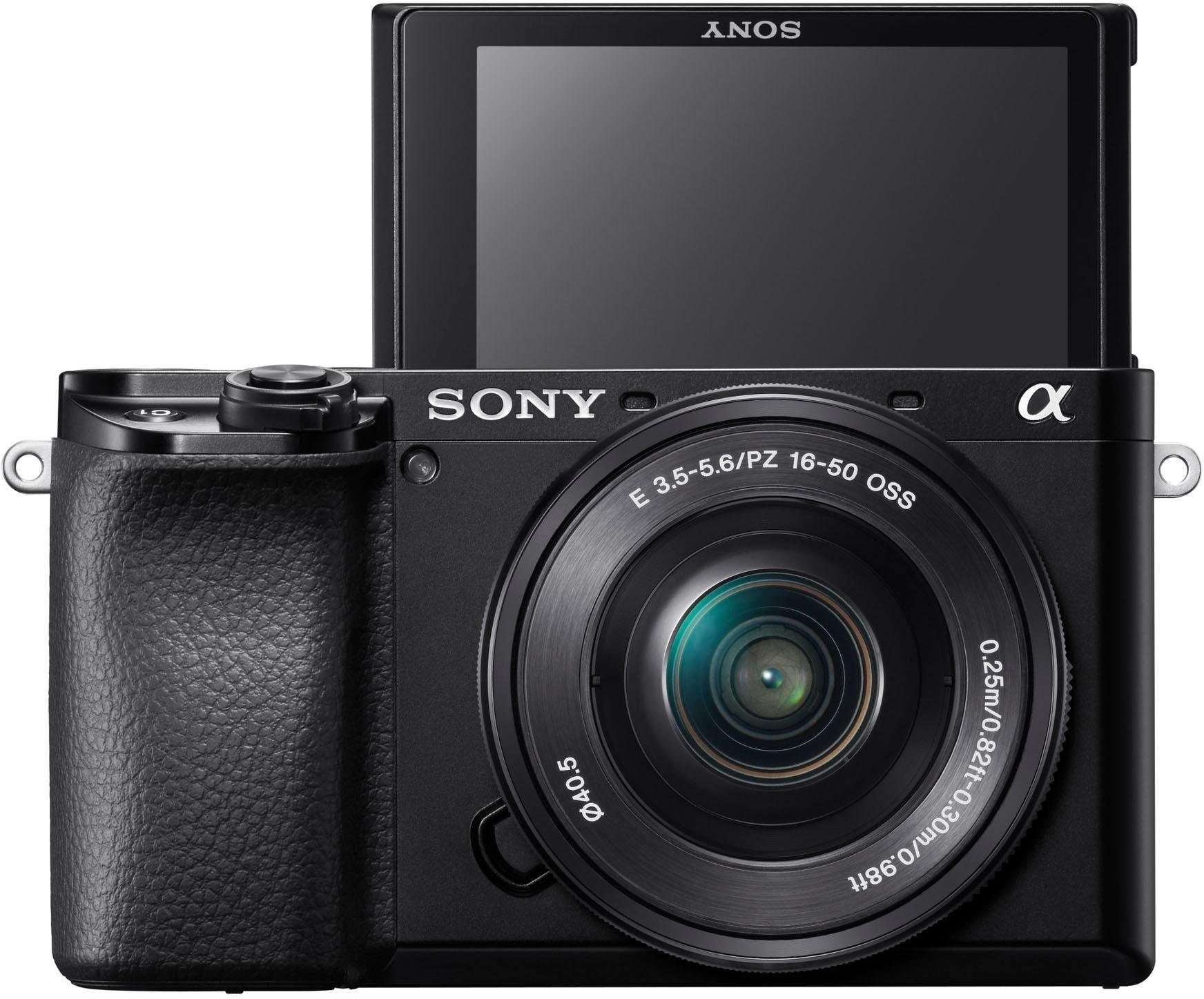 Sony ILCE-6100B -Alpha 6100 E-Mount Systemkamera (24,2 MP, 4K Video, 180° Klapp-Display, WLAN (Wi-Fi), nur Gehäuse)