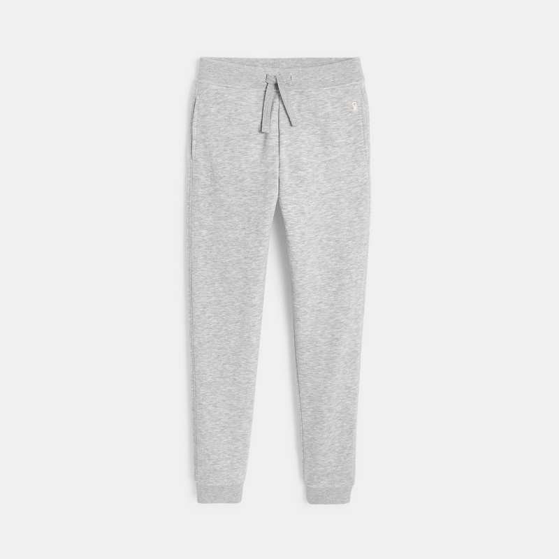 Jogging en molleton gris fille