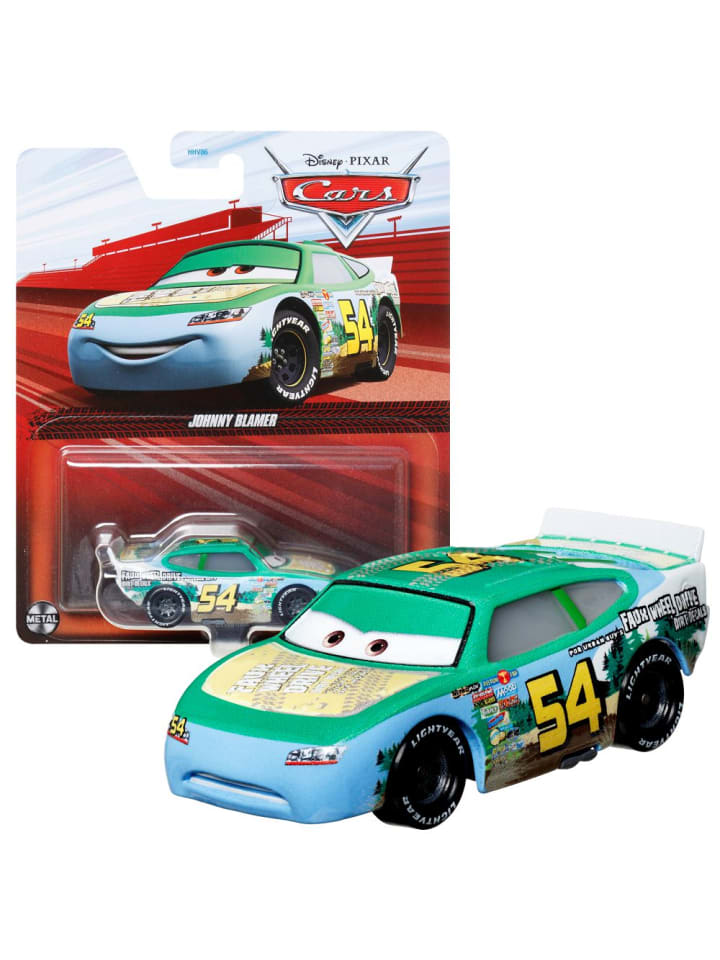 Disney Cars Fahrzeug Racing Style | Die Cast 1:55 Auto in Johnny Blamer günstig kaufen onesize