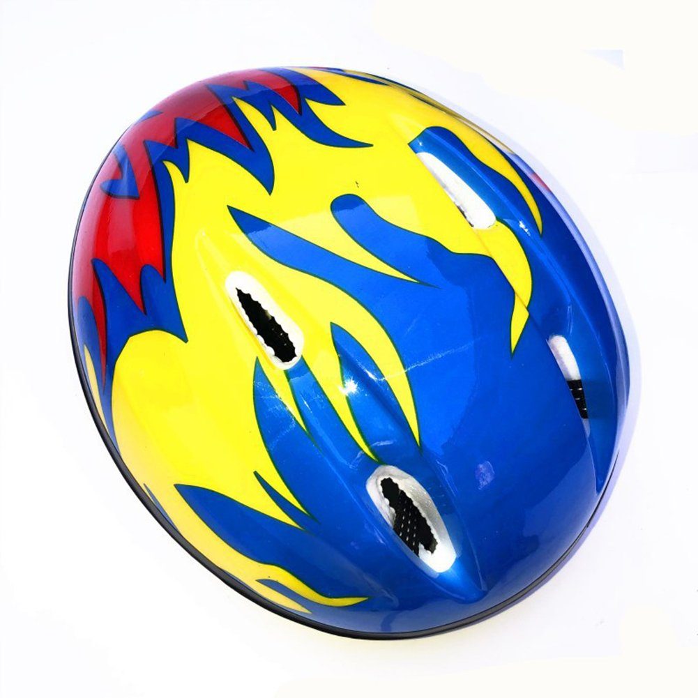 farfi Kinderfahrradhelm 7 Teile/Satz Kinder-Sport-Anti-Schock-Helm mit Schutzausrüstung, Atmungsaktiv,stoßfest,Komfortabel