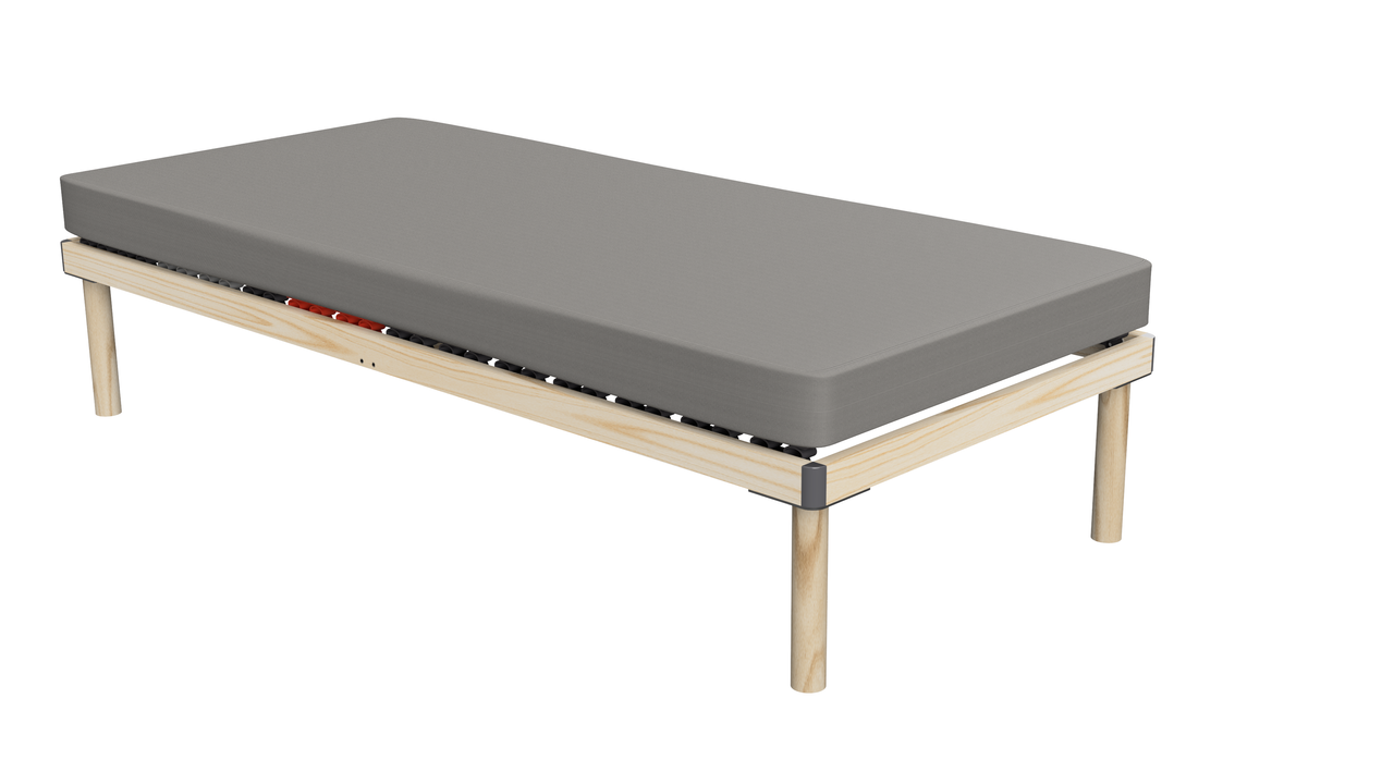 Coemo Hochwertiges Bettgestell mit Lattenrost DORADO 90 x 200 cm Massivholz Buche