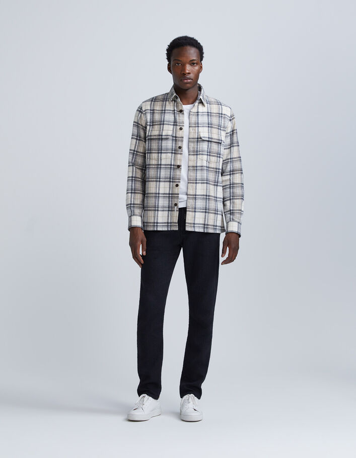 Chemise REGULAR vison à motif carreaux Homme