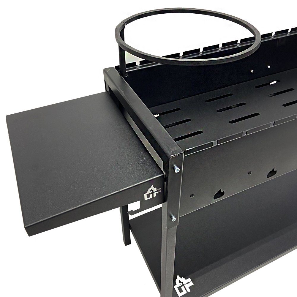 Grillpeter Holzkohlegrill Mangal Set Batyr XL Schaschlikgrill 100cm mit Grillrost Kasan 8L