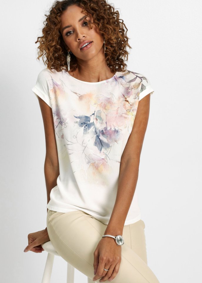 Blusenshirt mit Blumen-Print