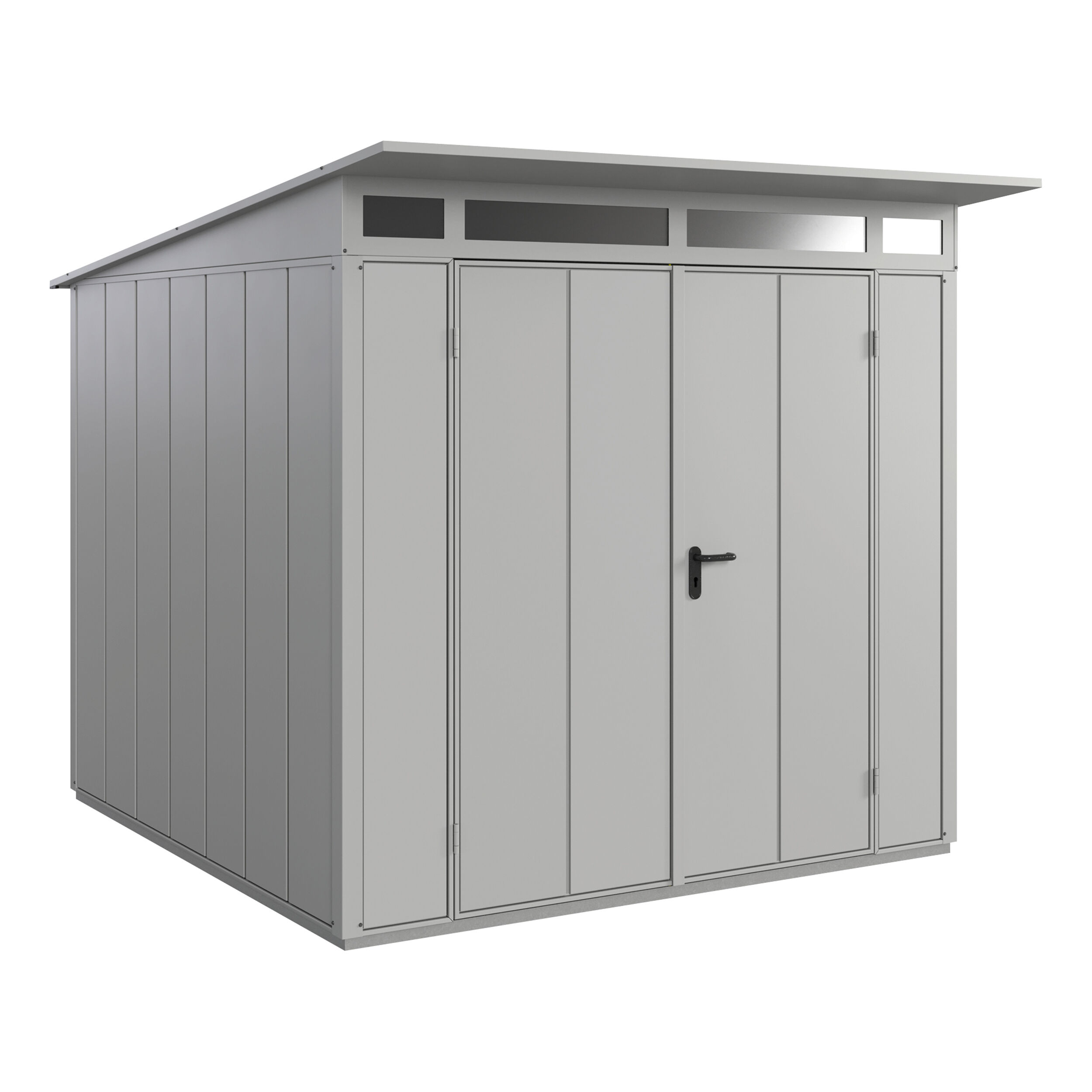 Set Berry Modern-P,Typ 2 Gerätehaus - Weißaluminium