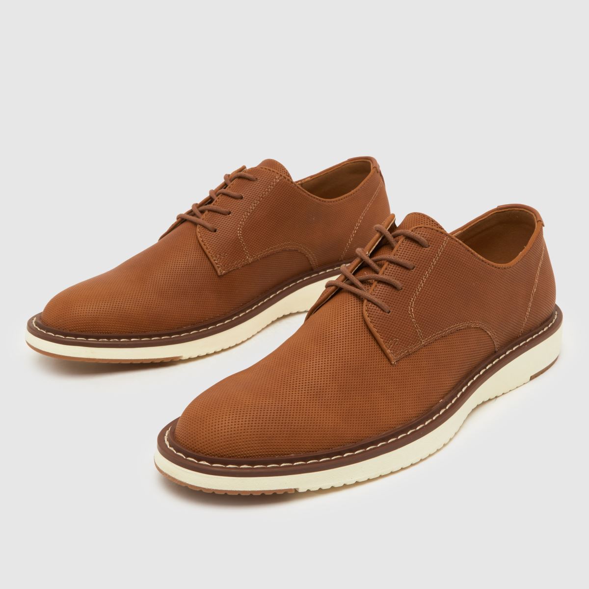 Schuh Pippin fehér talpú derby cipők barna színben
