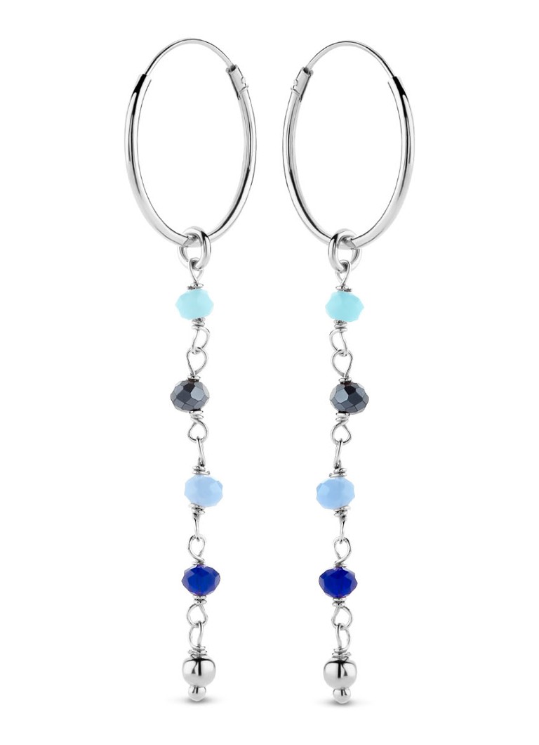 Casa Jewelry Sky Blu silver hoop earrings