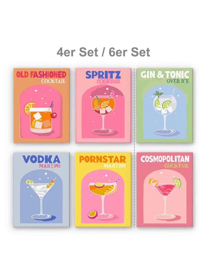 ARTNANAS Mini Malen nach Zahlen 4er/6er Set-
