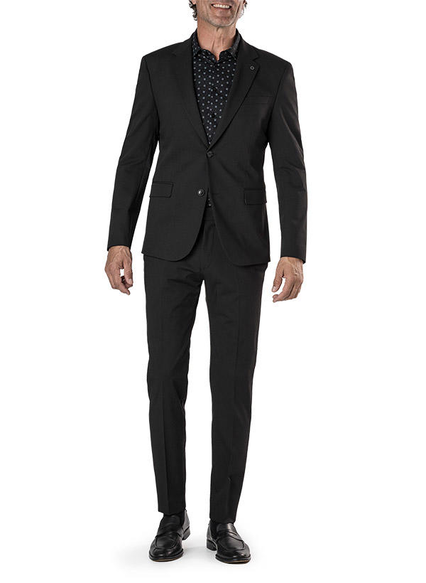 Strellson, Anzug Aidan-Melwin, Slim Fit, Mikrofaser, schwarz