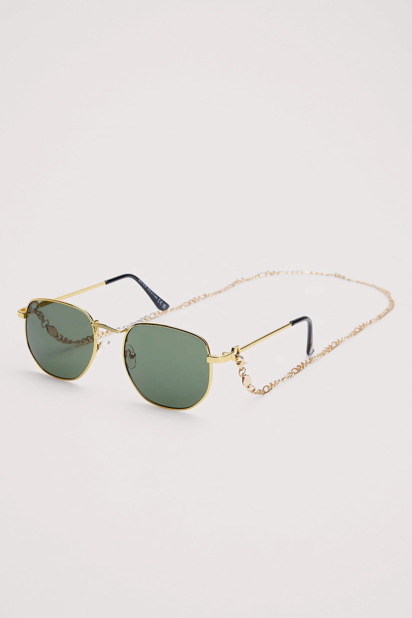 recycelte Metall-Sonnenbrille mit Kettendetail