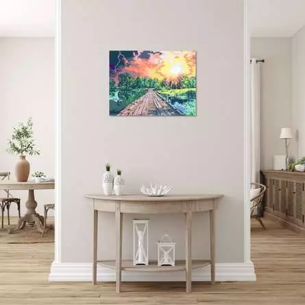 CreArt Leinwand Magisches Licht - Malen nach Zahlen für Erwachsene