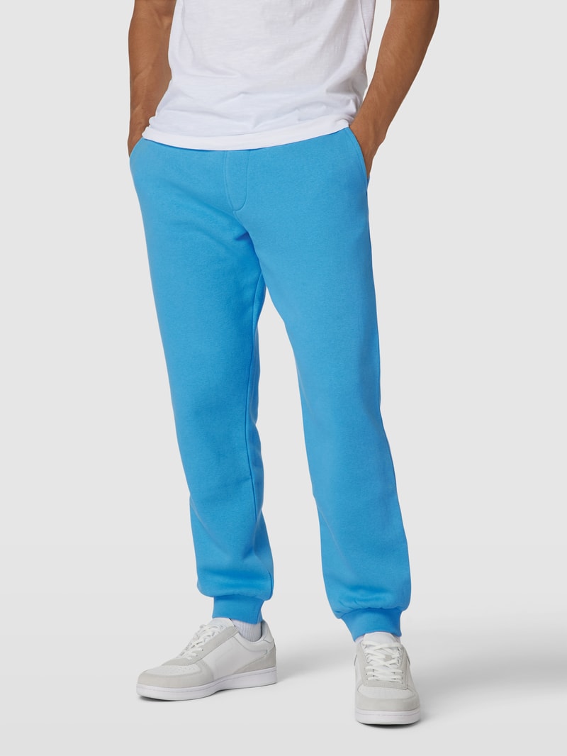 Sweatpants mit elastischem Bund in blau