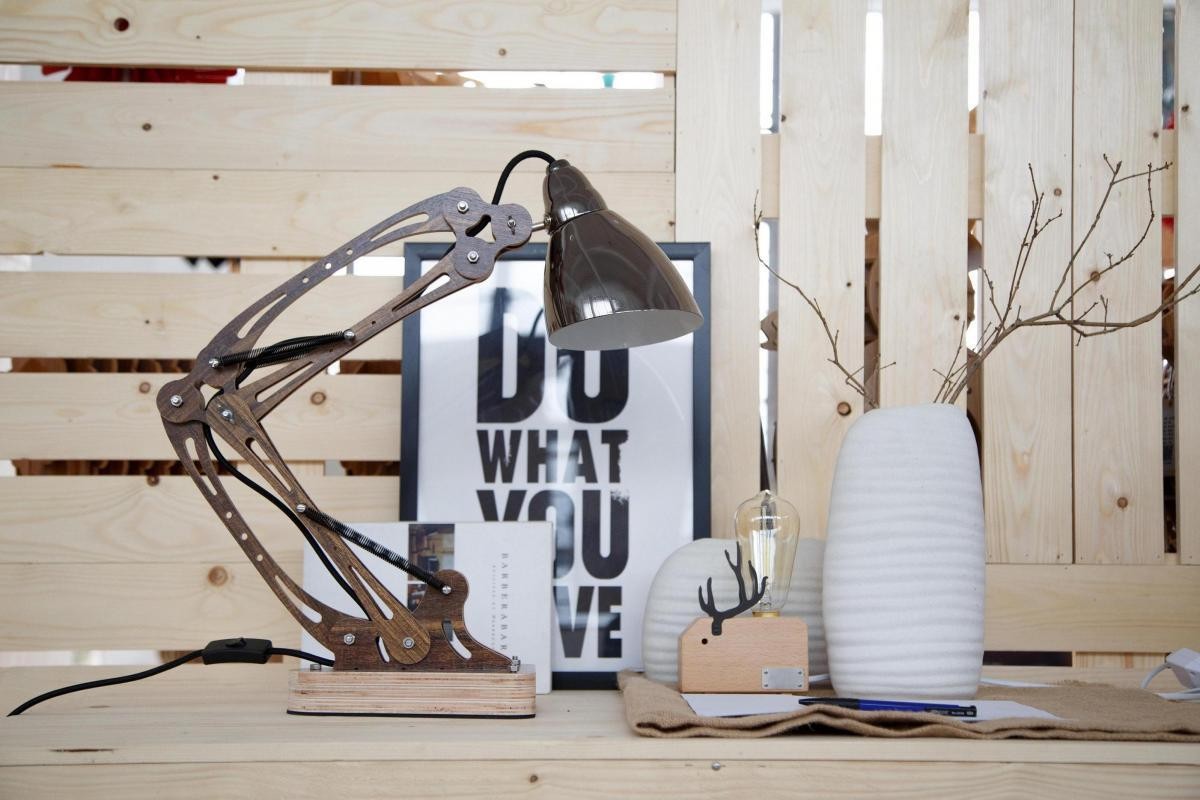 Kayoom Tischlampe Merop Teak