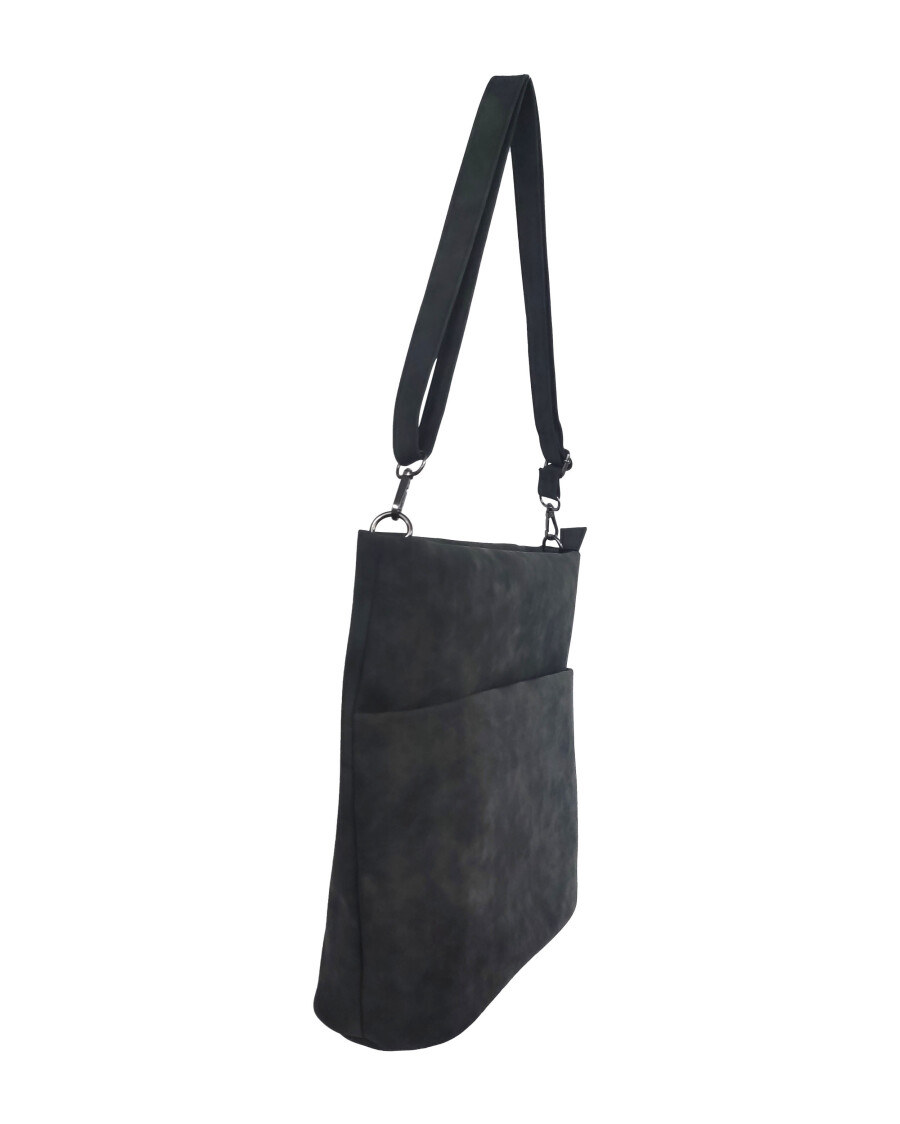 Schultertasche in Wildlederoptik