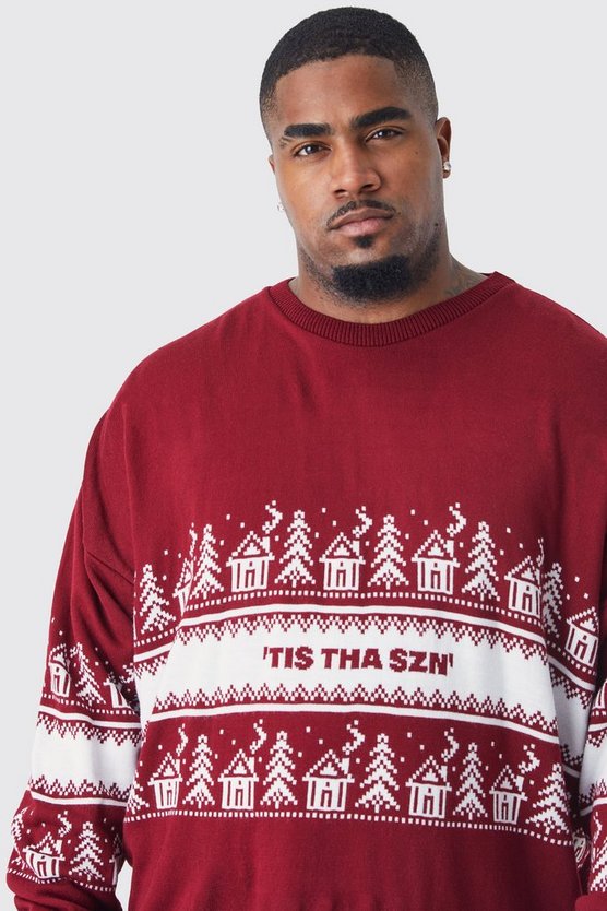Plus Oversize Tiz Tha Szn Weihnachtspullover