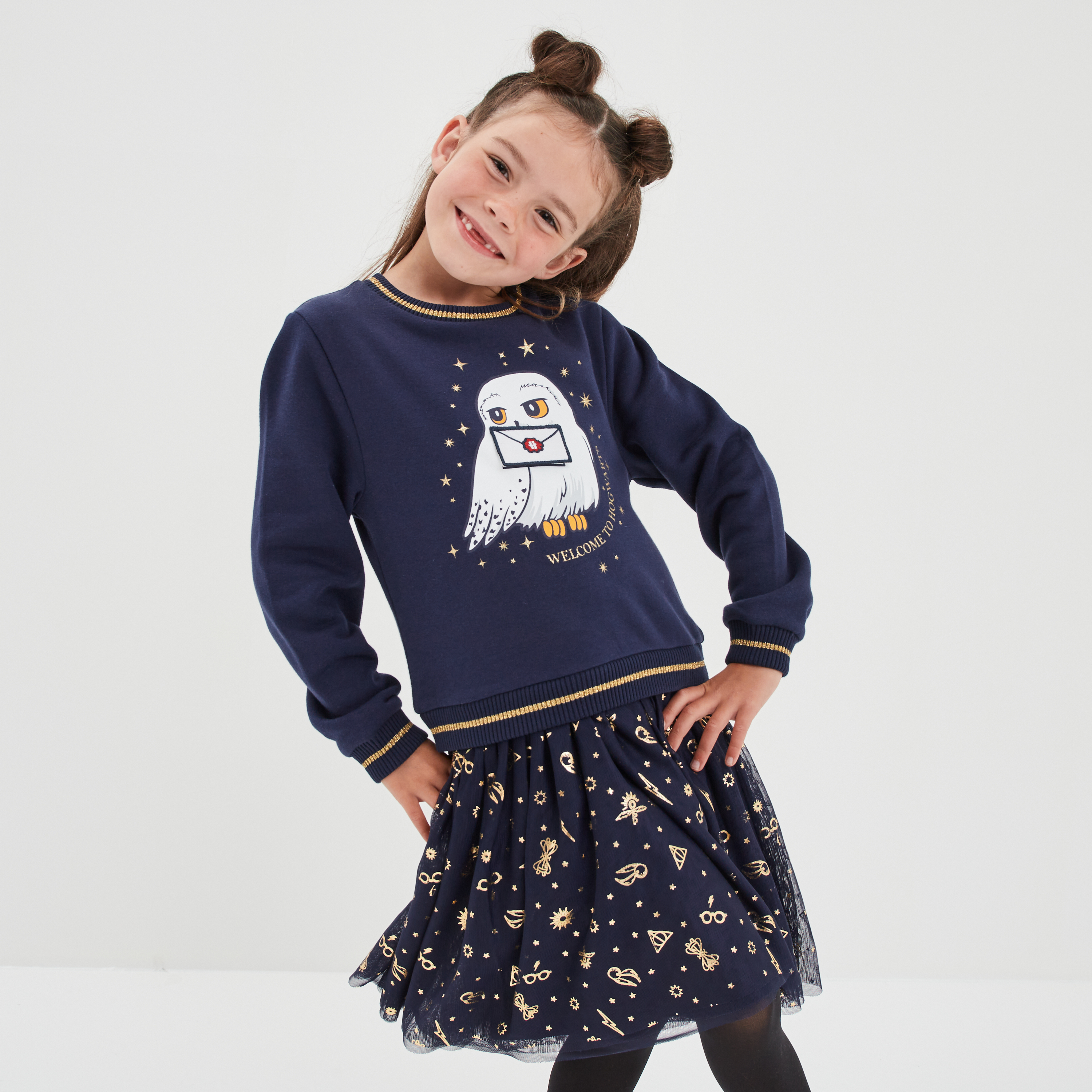 Robe 2-en-1 patineuse Harry Potter bleu marine fille | La Halle