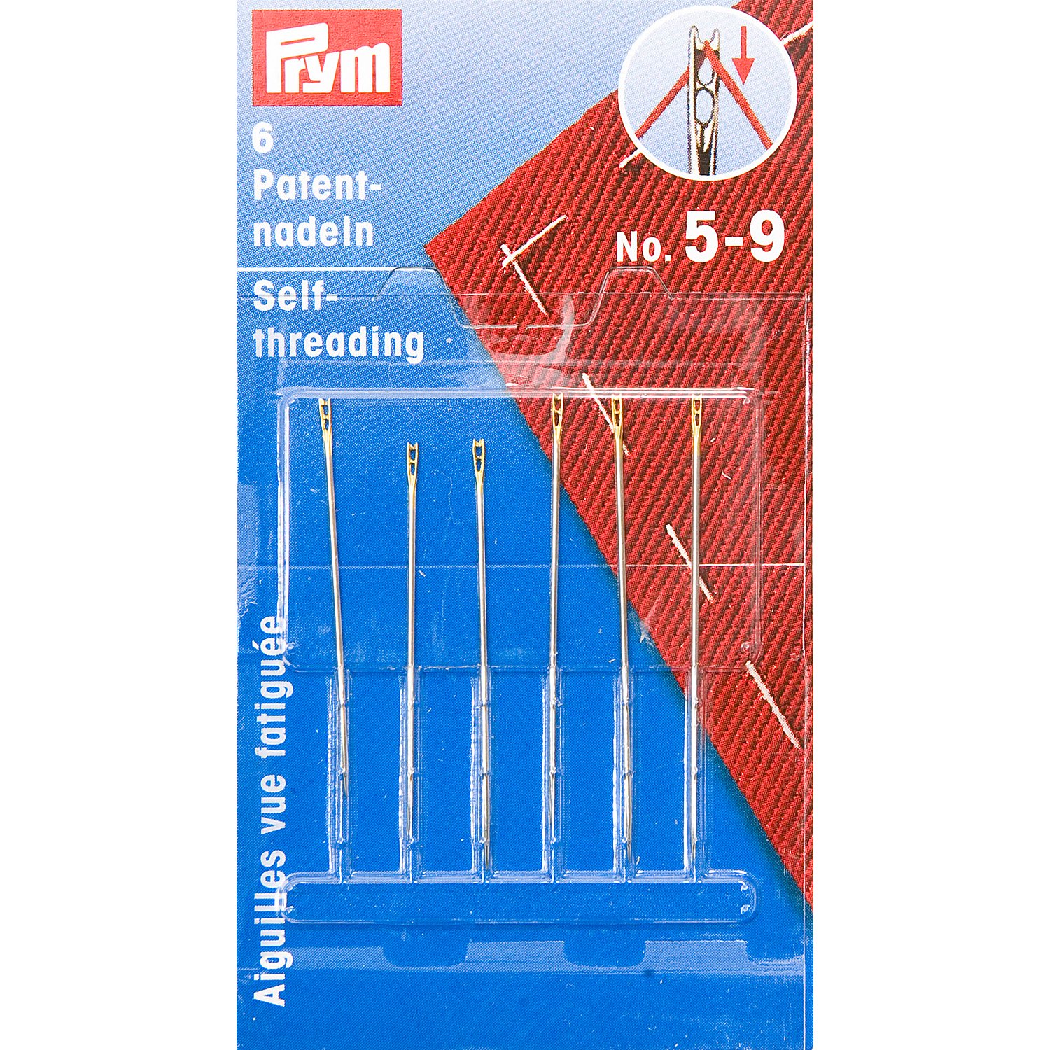 Prym Patentnähnadeln, Stärke: 0,6–0,8 mm, Länge: 32–40 mm, Inhalt: 6 Stück