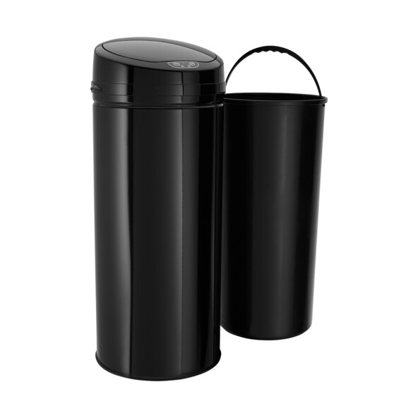 Abfalleimer mit Sensor, 42 l, INOX Black