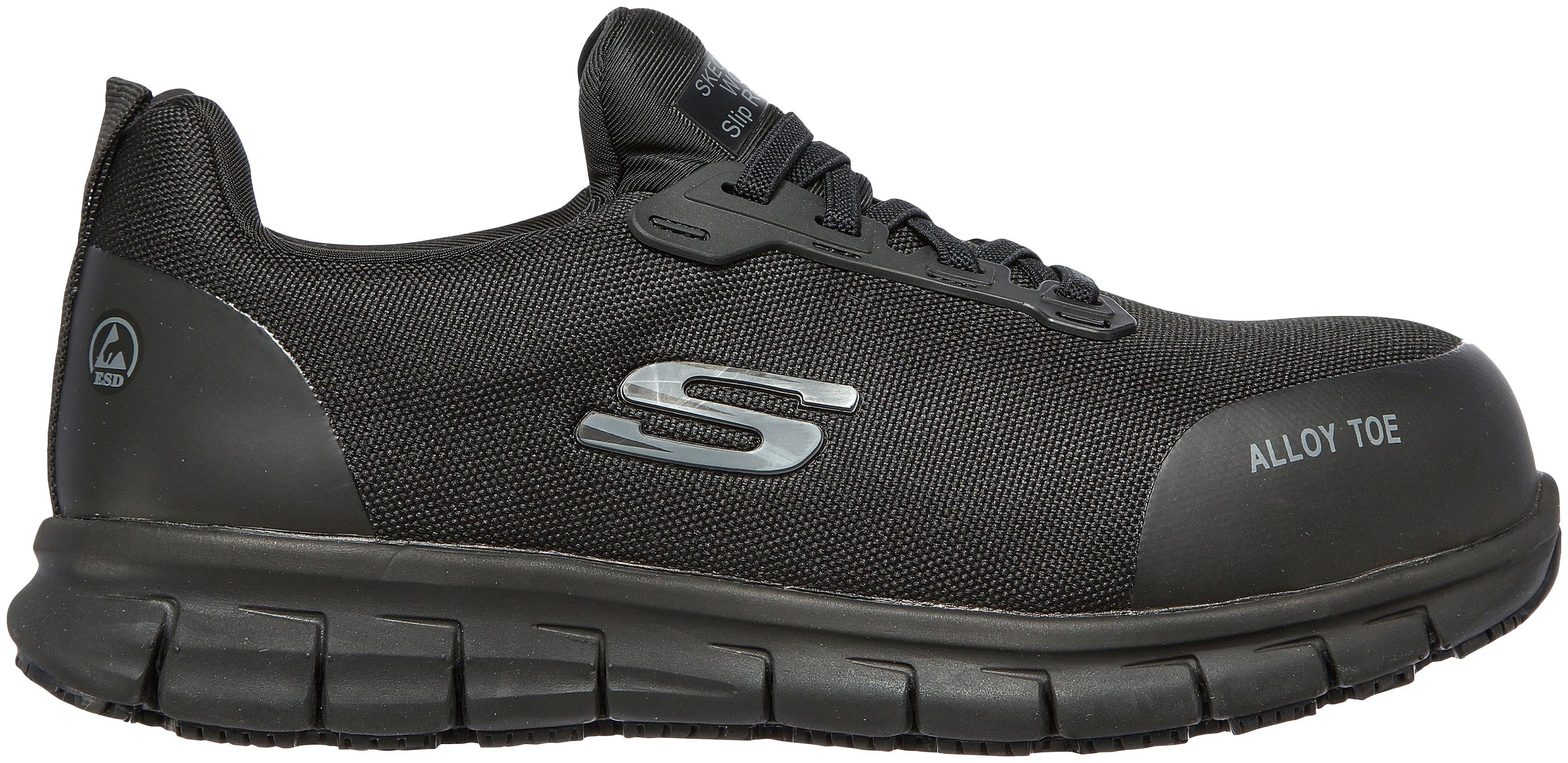 Skechers SURE TRACK - JIXIE Sicherheitsschuh S1 P ESD, Slip On mit Bungeeschnürung, durchtrittsicher, atmungsaktiv