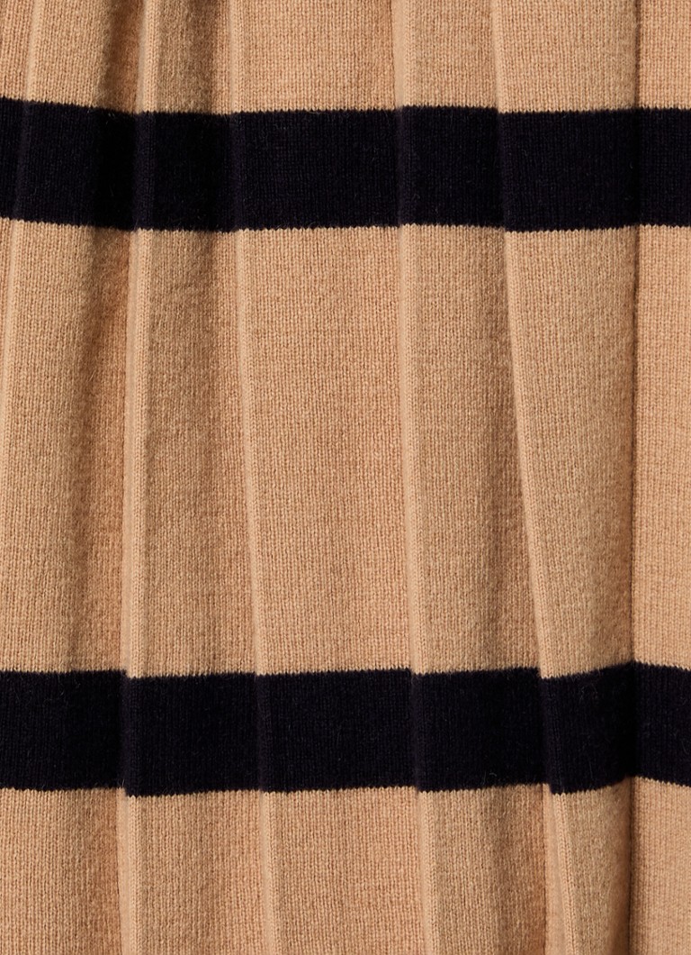 Calças minissaia MaxMara Sava em malha fina, confeccionadas em mistura de lã e cashmere com estampa listrada.