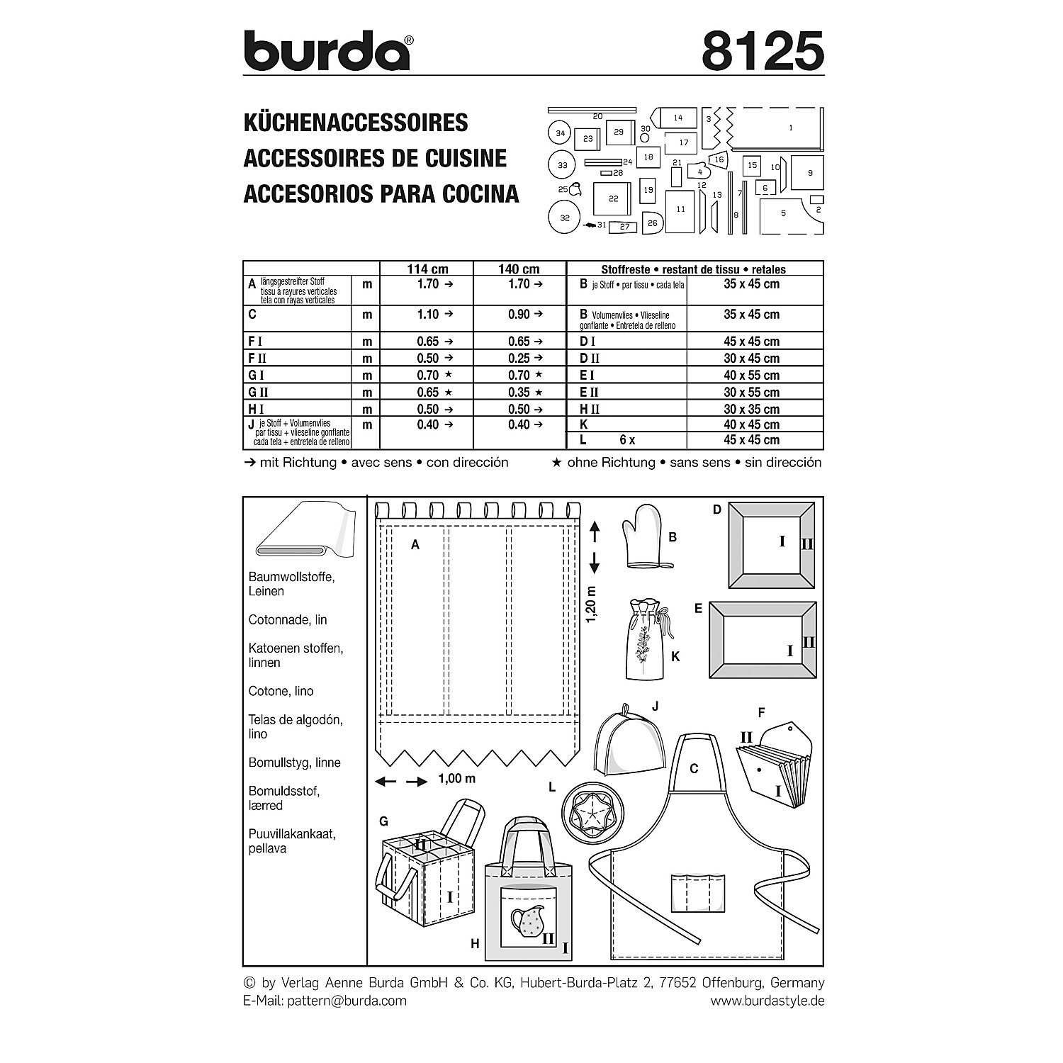 burda Schnitt 8125 