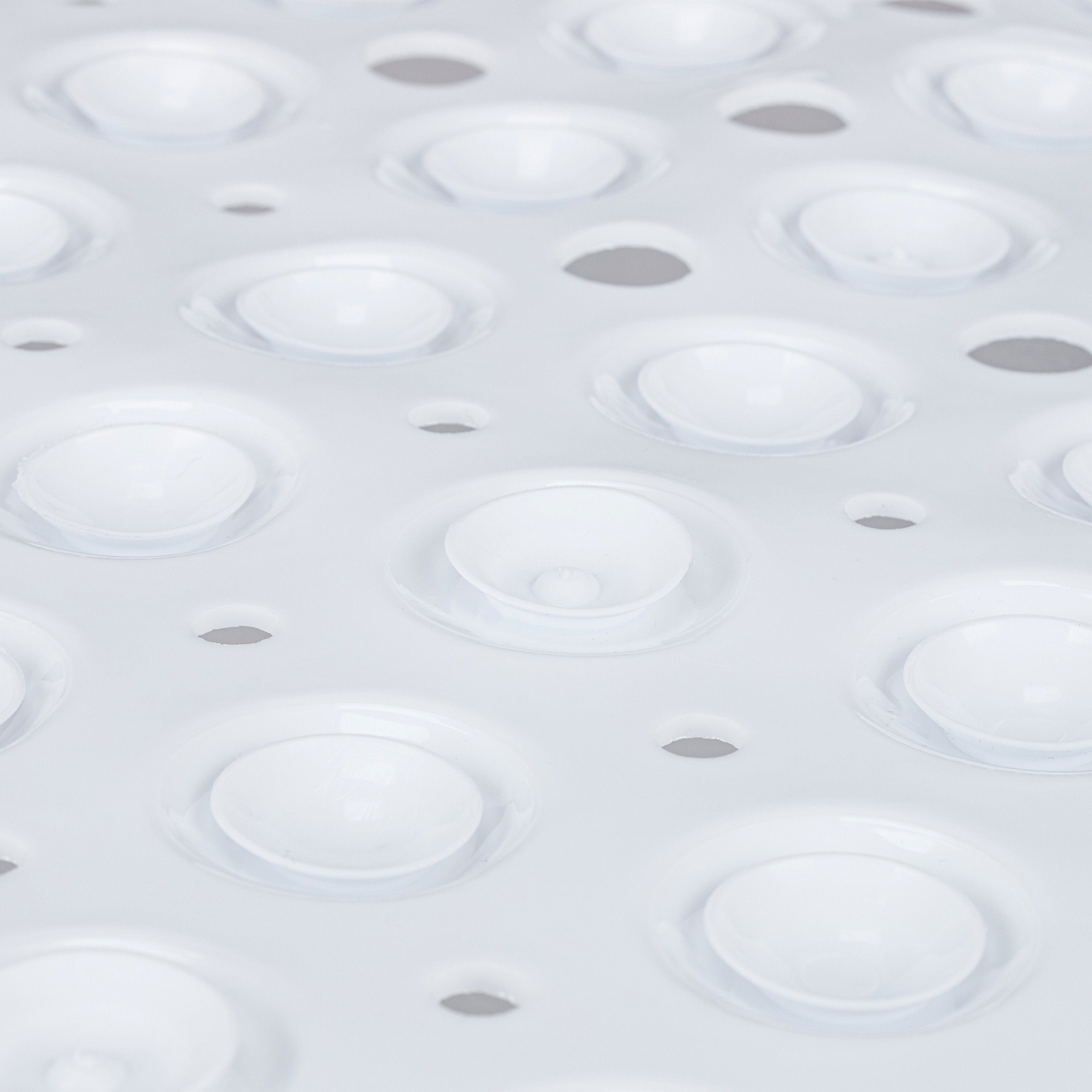 Badematte Badewannenmatte 100x40 cm relaxdays, Höhe 4 mm, Kunststoff, Weiß
