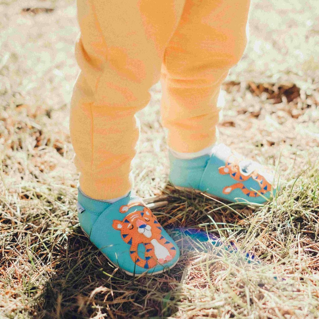 Lait et Miel Tigre Krabbelschuhe mit Tiger