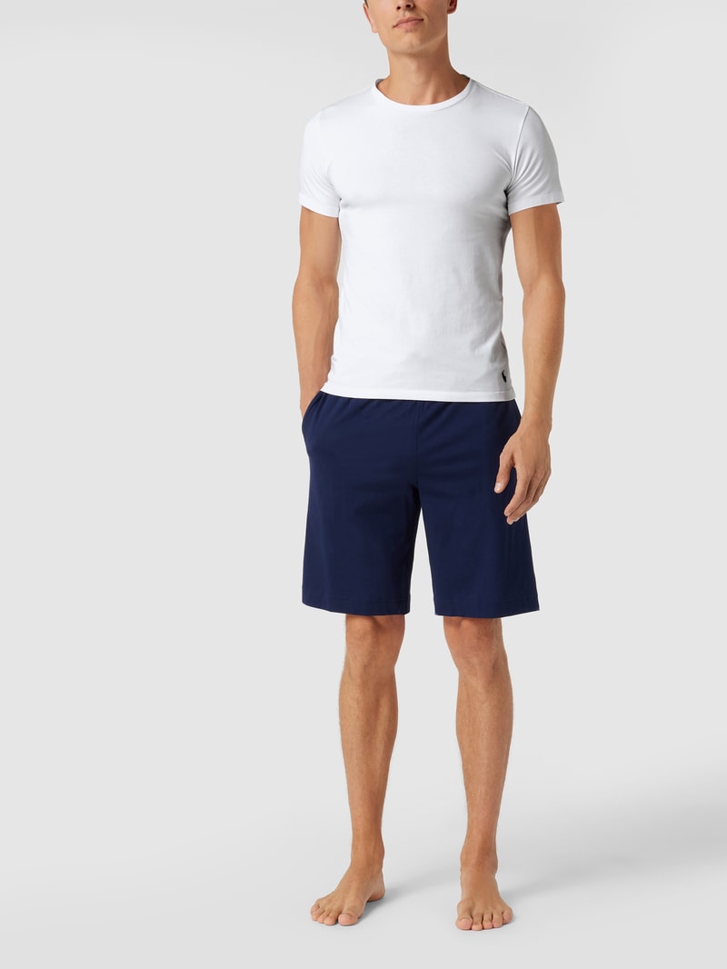 T-Shirt mit Logo-Stitching im 2er-Pack in weiß
